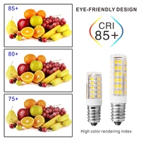 Ampoule LED E12 E14 E17 Haute luminosité Lampe en céramique filetée AC220V 5W-12W 3000-6000K Blanc chaud Blanc blanc froid Sans scintillement