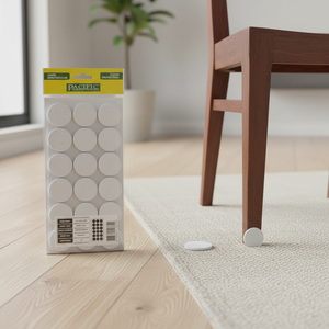 Almohadillas Redondas Autoadhesivas de Fieltro No Tejido Blanco de 35 mm para Patas de Muebles - Product Image 3
