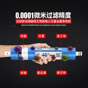 เมมเบรนรีเวิร์สออสโมซิสขนาด 10 นิ้ว 75 GPD ตลับกรองน้ำประสิทธิภาพสูงสำหรับเครื่องกรองน้ำในครัวเรือน - Product Image 2