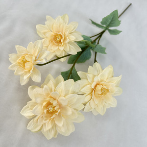 Flores de Seda Artificiales de Alta Calidad para Boda, Peonía Realista de 4 Cabezas, Dalia, Decoraciones Navideñas, Hechas a Mano, Impermeables y Duraderas - Product Image 6