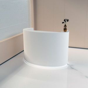 Mostrador de Recepción Moderno para Salón de Belleza con Caja Registradora, Mesa de Recepción Blanca Económica para Oficina - Product Image 3