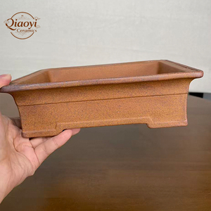Maceta artística Yixing de barro horneado al horno para suelo de bonsái Rectangular, herramienta de jardinería moderna para interiores para plantar plantas - Product Image 3