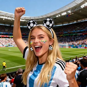 Kit de Supporter de Football 2026 : Bandeaux, Boucles d'Oreilles et Autocollants Tatouages (Lot de 3) – Idéal pour le Match et les Cérémonies – Vente Flash - Product Image 1