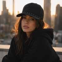 Casquette de golf brodée cinq panneaux en maille trucker avec fermeture snapback, logo personnalisé, OEM, faible MOQ, légère, protection UV, sport, unisexe