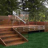 304 Edelstahl Modernes Verstellbares Glas-Abstandshalter-System zur Seitenmontage Rahmenloses Balustrade-Geländer für Treppen, Hotels & Einkaufszentren
