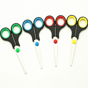 Bán buôn 5.5inch thép không gỉ sinh viên văn phòng phẩm kéo giấy hộ gia đình và văn phòng 4.5inch kéo nhựa - Product Image 1