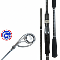 Canne à pêche à la ligne Full Fuji Configuration Carbon EVA 2,4/2,7m M/MH Action Moyenne-Rapide Ultra-Légère Deux Sections Longue Portée Lac