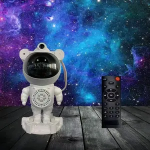 Lámpara de astronauta inteligente 3D, proyectores de música Bluetooth, lámpara recargable de ola oceánica, luz nocturna, proyector de estrellas del cielo