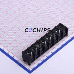 HB9500SS-9.5-8P Barrier Terminal Block Through hole Component (THT),P=9.5mm Connector With Cover Plate 9.5mm 1x8P Straight Pin - Product Image 2