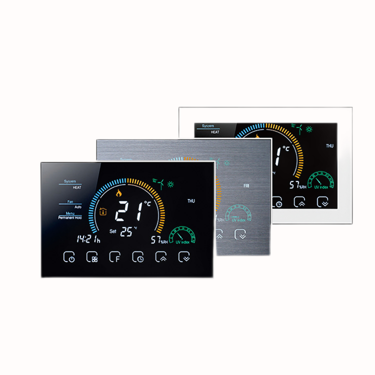 SHUWEI WiFi Central Air Conditioner Thermostat Temperature Controller 2 Pipe 4 Pipe 3 Speed Fan Coil Unit Work thermostat
