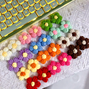 Flores <span class=keywords><strong>de</strong></span> Ganchillo al por Mayor, Flores Tejidas, Flores Artificiales <span class=keywords><strong>de</strong></span> Lana, Flora Eterna Hecha a Mano, Regalos para Bodas y Festivales - Product Image 3