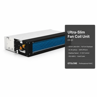 Unidad de Ventilador Ultrafino de 190 mm, Tipo Horizontal, con Motor DC sin Escobillas y Control de Velocidad Continuo, Cumple con la Normativa de la UE