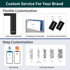 Tuya ttlock nhôm thông minh khóa cửa không thấm nước an ninh ngoài trời Keyless vân tay Wifi mạng thông minh khóa cửa trượt - Product Image 5