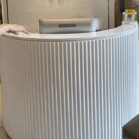 Petit comptoir d'accueil pour spa, bureau d'accueil rond, comptoir d'information