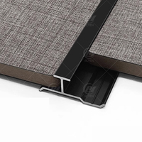 Bandes de transition de sol en aluminium poli en forme de T modernes, étanches, bordures de finition, nez de marche, accessoires de carrelage pour l'intérieur et l'extérieur