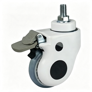 Ruedas Médicas de Acero Inoxidable, Ruedas para Hospital con Doble Freno, Ruedas Giratorias Silenciosas de PU para Carros y Camas Médicas - Product Image 1