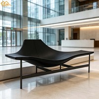 Fauteuils de détente de luxe, canapé en cuir moderne pour centre commercial, salon, hall d'hôtel, réception, fabricant de mobilier commercial
