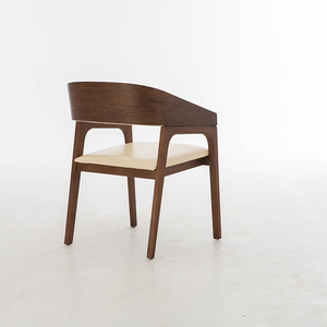 Sedia di Design in legno massello nordico all'ingrosso Design sedia in pelle nera nota poltrona sedia per ristorante - Product Image 4