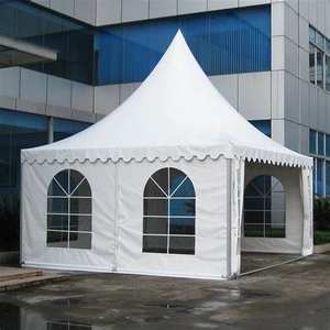 Tente de mariage de luxe 5x5m Chapiteau petit jardin pagode poteau en aluminium Double couche PVC Polyester extérieur Gazebo chapiteau <span class=keywords><strong>Barnum</strong></span> - Product Image 3