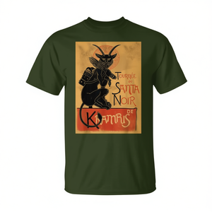 T-shirt Krampus Christmas Crew nera da uomo, taglia grande, per le festività - Product Image 2