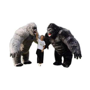 Vente chaude adulte Halloween gonflable King Kong gorille Costume fourrure mascotte Animal carnaval robe Costume - Product Image 1