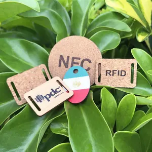 定制形状智能木制圆形标签木材RFID NFC用于腕带手表