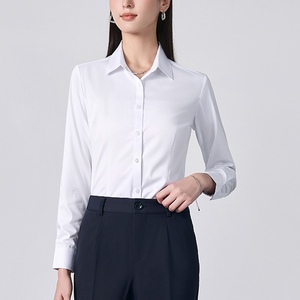 Chemise professionnelle pour femme, nouvelle collection printemps-automne, extensible, couleur unie, tendance - Product Image 5