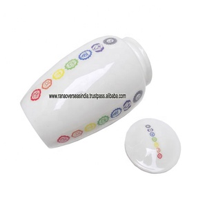 Seven Chakra Seven Symbol Seven Color Cremation Urn <b>Memorial</b> Container Jar for Ashes Adult Female & Male - Product Image 2