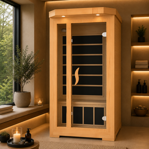 Compact Indoor Infrared for Home Use with Oxygen <b>Bar</b>, LED Lighting and <b>Portable</b> Assembly - Product Image 1