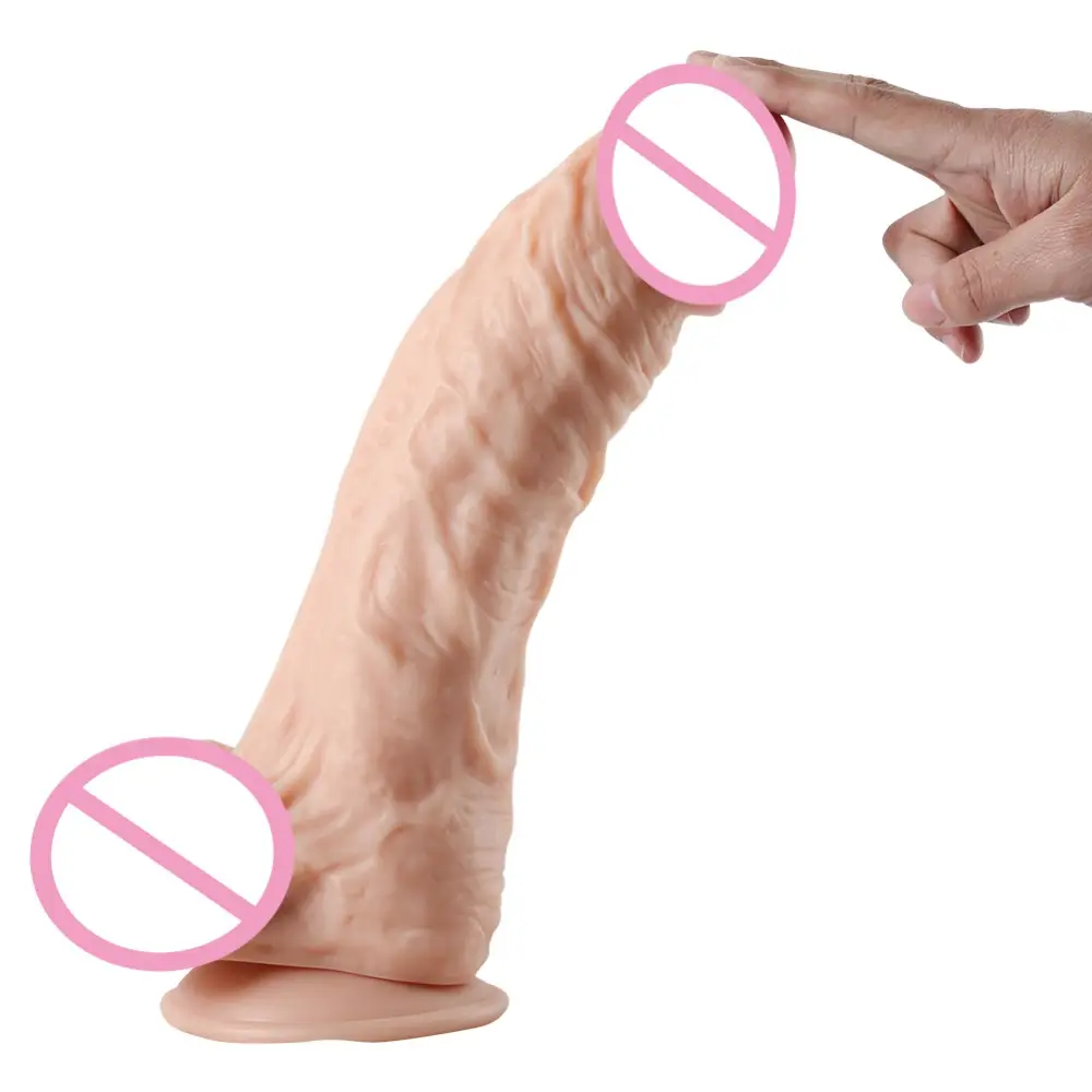 XISE-consolador grande clásico de Pvc para mujer, juguete sexual para adultos, pene de plástico realista enorme, 32,5 cm, venta al por mayor