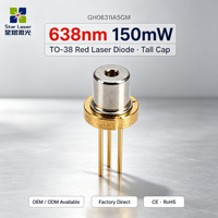 Diode laser rouge industrielle de haute précision SHARP 638nm 150mW, instrument de nivellement et d'alignement pour banque de données LD haute puissance