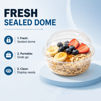 Gobelets en plastique transparent pour açaï avec logo, impression personnalisée, 8oz, 12oz, 16oz, 24oz, 32oz