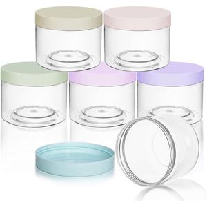 Envase de Plástico Transparente Personalizado para Cosméticos, Exfoliante Corporal, Crema Facial, de Grado Alimenticio, con Tapa, 30ml, 100ml, 4oz, 8oz, 500ml - Product Image 1