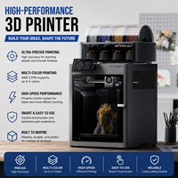 Impresora 3D FDM Automática Bambu Lab X2D Combo con Plataforma Caliente de Vidrio Templado, Volumen de Impresión 220x220x250mm, Nivelación Automática USB