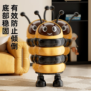 Cubo de Basura con Diseño de Abeja, con Doble Compartimento y Bolsa Oculta, para Uso en Interiores - Product Image 2