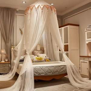 Moustiquaire ronde en dentelle de rêve pour enfants, taille complète, rideau de lit élégant en fil - Product Image 5