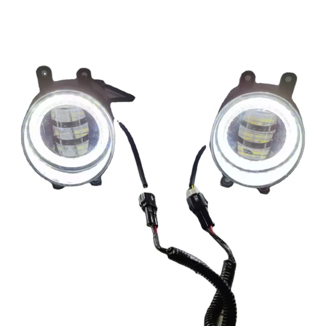 유니버설 4 인치 아크릴 + ABS + LED DRL 안개 바 전구 헤드 램프 부품 일광 도요타 캄리 corolla Vios Yaris Reiz Prado