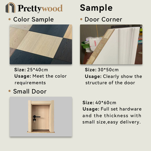 Prettywood postmodern thủ thiết kế đôi màu lớn Veneer rắn gỗ bên ngoài sang trọng nhà phía trước cửa chính với sidelite - Product Image 4