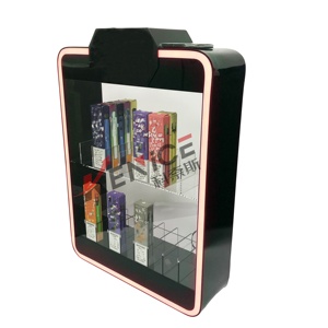 Free Design Smoke Flavors Acrylic Display Stands Counter RGB LED Lighted Tobacco Cigarette Display Cabinet