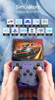 Konsol Game Genggam Retro R36S 128G Sistem Arkos Layar IPS 3.5 Inci Pemutar Video Saku Portabel 2 Joystick 64G 256G Hadiah Anak