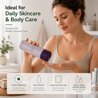 Bouteille distributrice centrale en HDPE de 250 ml et 300 ml personnalisée en gros avec bouchon en PP, emballage cosmétique pour lotion, shampoing, soins corporels, OEM ODM