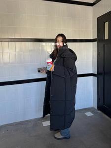 <span class=keywords><strong>Xiaoxiao</strong></span> maison 2024 hiver femmes manteaux nouveau Style coréen Simple haut de gamme à capuche détachable longue grande couette épaissie veste - Product Image 4