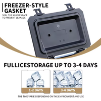 Glacière isotherme en plastique rigide personnalisable avec logo, 50qt, portable, pour la pêche, le camping en plein air, le stockage des aliments, le barbecue