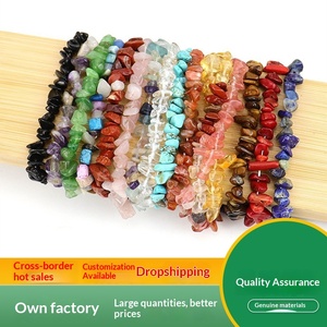 Grenzüberschreitendes Armband aus getrommelten Steinen für SheinStyle – aus natürlichen, kreativen Kristallen und unregelmäßigen Steinen, elastisch, als Geschenk geeignet - Product Image 3
