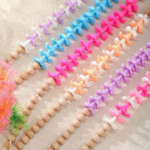 Collana Artigianale in Argilla Polimerica con <span class=keywords><strong>Perline</strong></span> Rotonde in <span class=keywords><strong>Legno</strong></span> e Decorazione Car Lei Allacciata per Gioielli Hawaiani - Vendita all'Ingrosso - Product Image 3