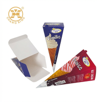 Boîte d'emballage pliable pour crème glacée avec logo personnalisé professionnel imprimé pour l'identité de la marque, livraison à plat pour un montage rapide