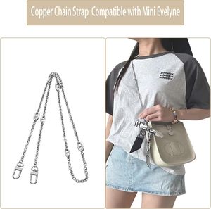 Bag Chain Strap For Handbag Replacement <b>Purse</b> Chain Strap Crossbody With Metal Buckles Silver Inches - Product Image 6