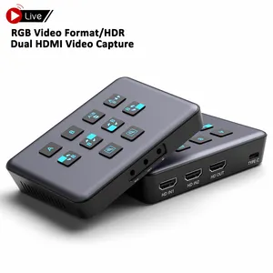 4k 60Hz hdmi video capture card unique design HDR color uncompressed RGB live gaming/streaming USB 3.0 Dual hdmi video capture