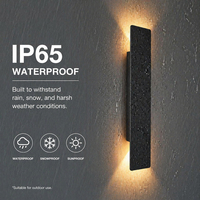 Applique murale LED extérieure étanche IP65 en aluminium, éclairage haut/bas, 6W 18W 24W, lampe de porche moderne pour l'éclairage de façade de jardin