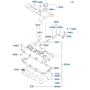Dichtung ssatz für Motor zylinderkopf haube Dichtung ssatz Ventildeckel dichtung OEM 22441-23762 2244123762 22441 23762 für Hyundai Kia - Product Image 6